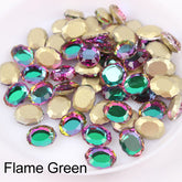Green Volcano Magic Mirror Shape Pointed Back Fancy Rhinestones For Nail Art WholesaleRhinestone